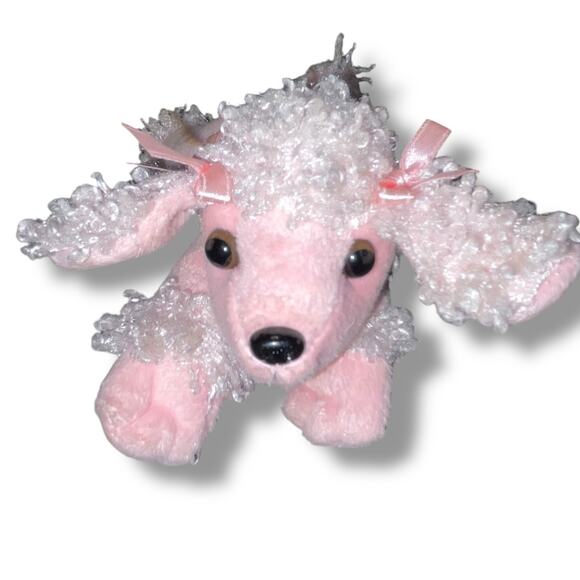 Unipak Plush Pink Poodle Dog Stuffed Animal Pup Nursery Girl Baby Decor 7" - Picture 5 of 9